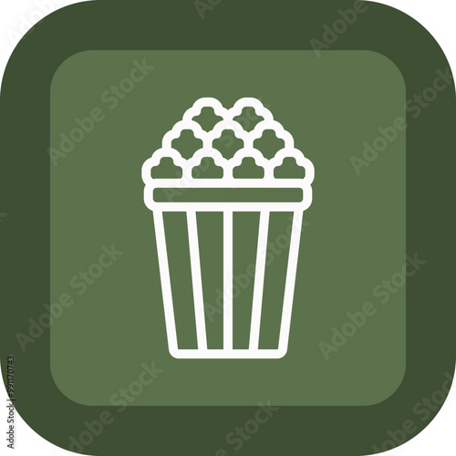 Popcorn Vector Icon Design