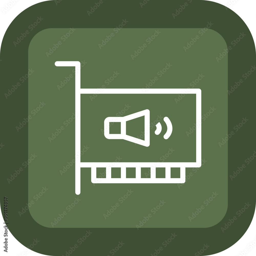 Sound Card Vector Icon Design Sound Card Vector Icon Design