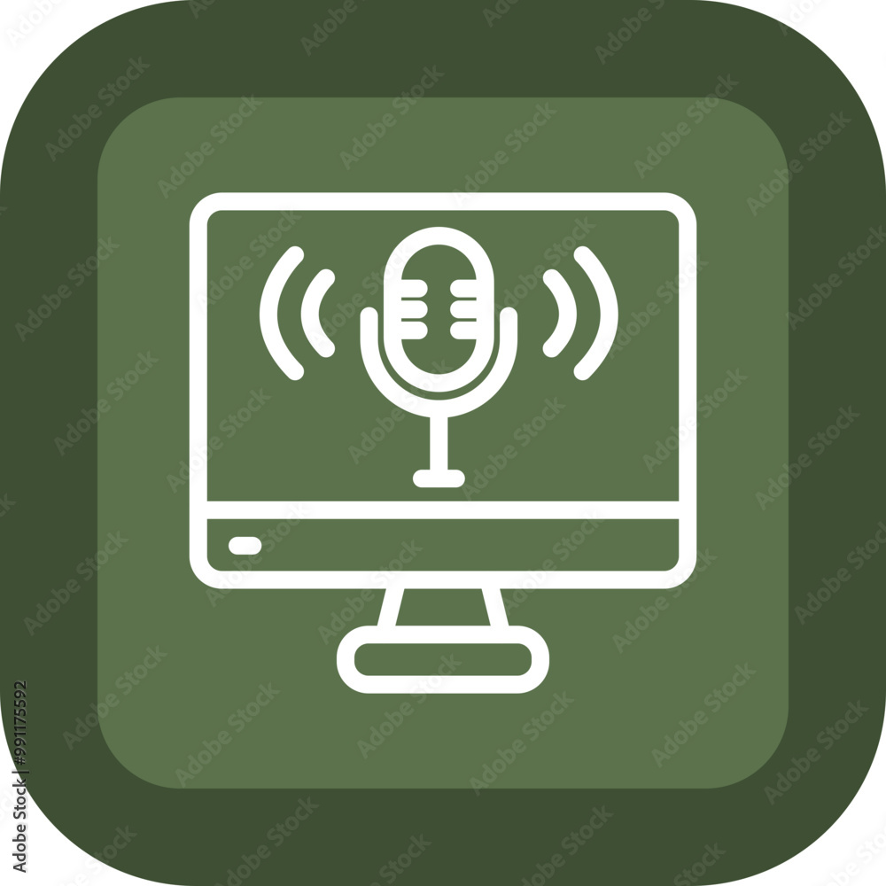 Podcast Vector Icon Design