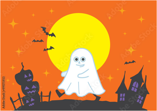ハロウィンのコスプレをする子供のイメージ