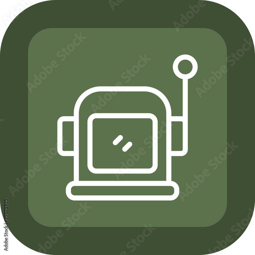 Astronaut Helmet Vector Icon Design