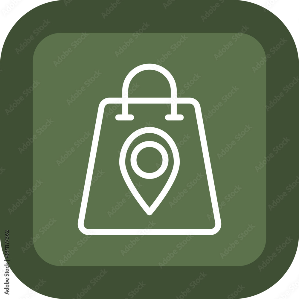 Shopping Destination Vector Icon Design