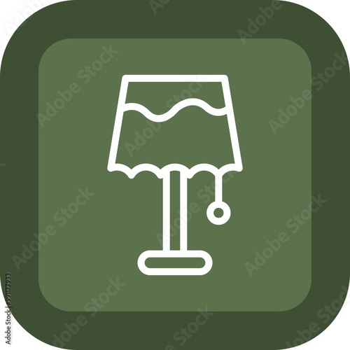 Floor Lamp Vector Icon Design