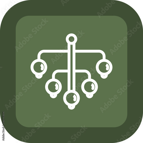 Chandelier Vector Icon Design