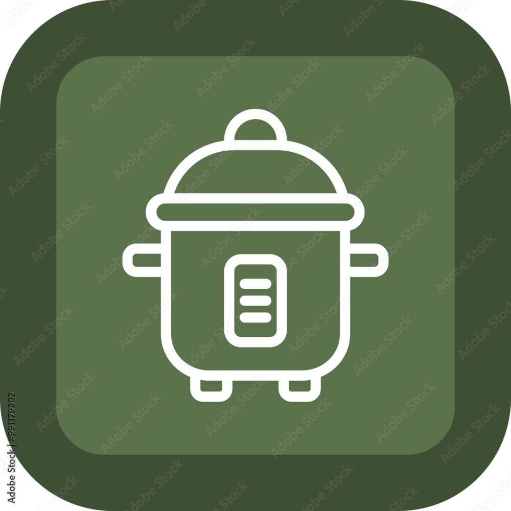 Rice Cooker Vector Icon Design Rice Cooker Vector Icon Design
