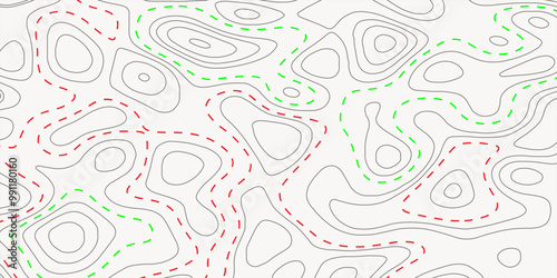 Abstract geographic grid map topographic line contour  background vector. Topographic map and landscape terrain texture grid.