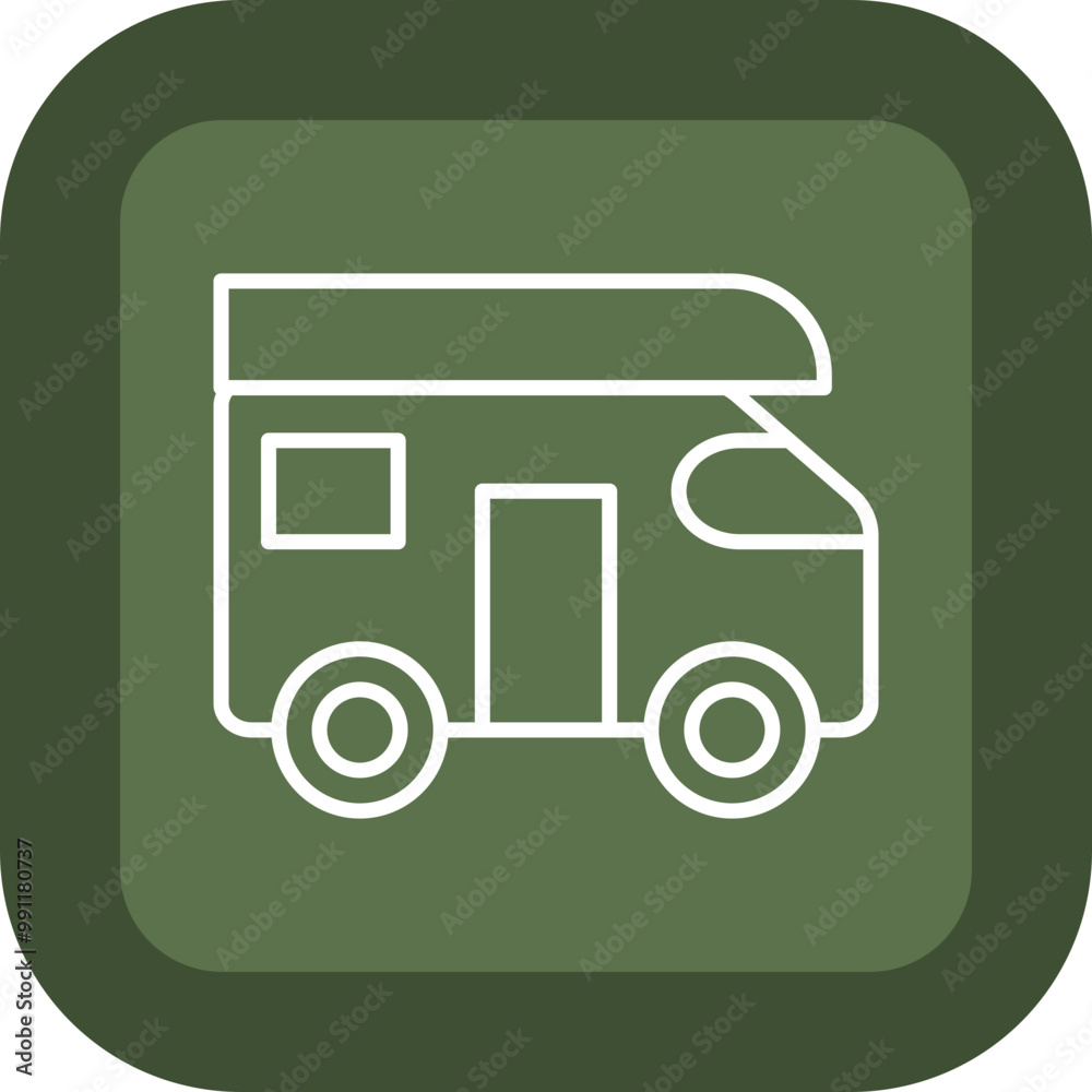 Camper Van Vector Icon Design Camper Van Vector Icon Design