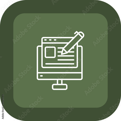 Blogging Vector Icon Design