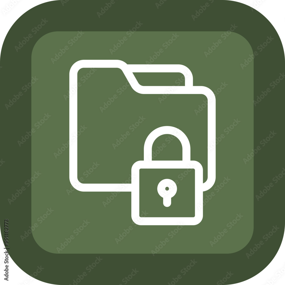 Folder Lock Vector Icon Design Folder Lock Vector Icon Design
