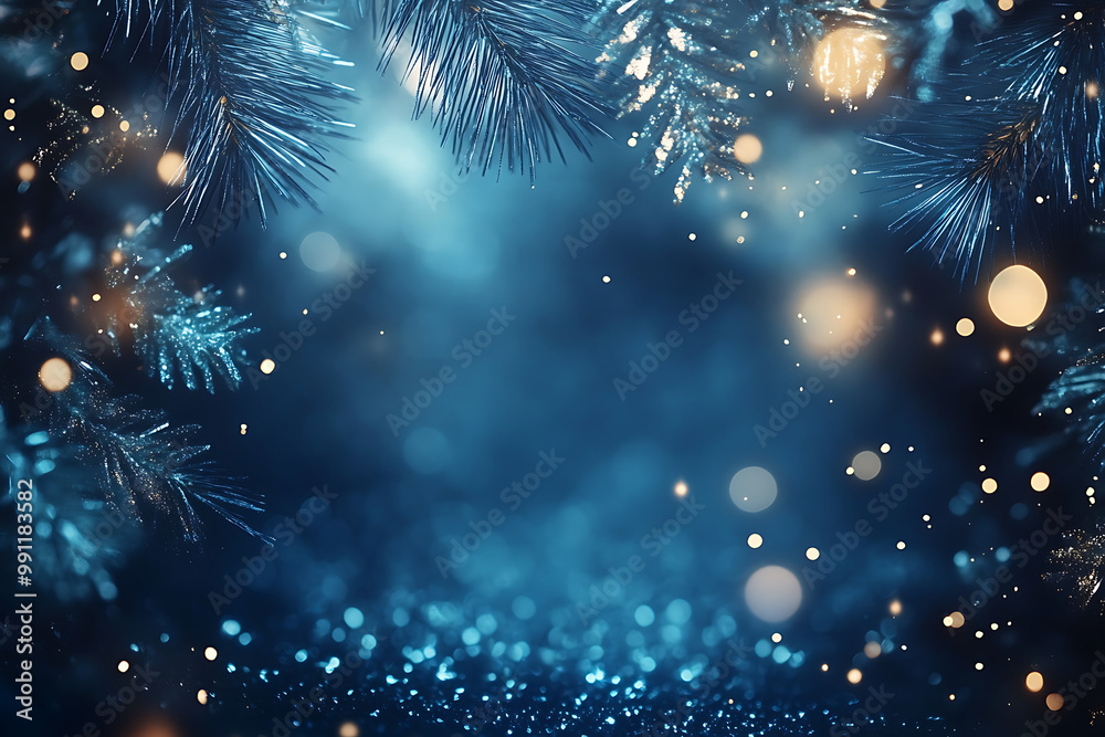 Luxurious Blue New Year's Background Luxurious Blue New Year's Background