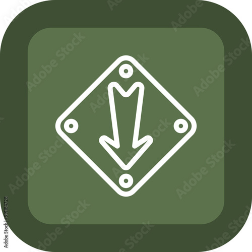 Down Arrow Vector Icon Design
