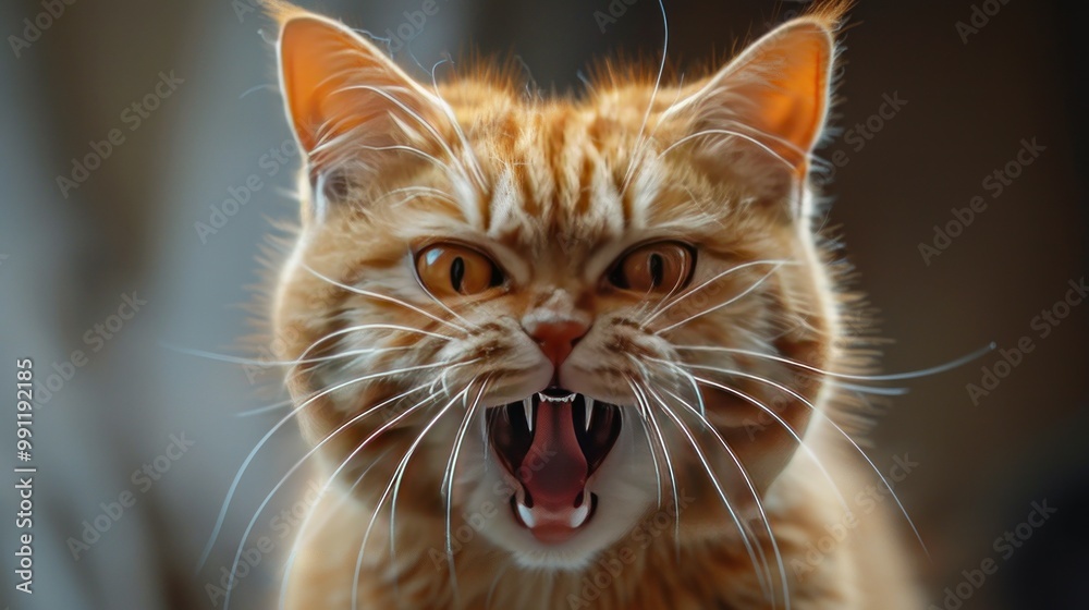Angry and surprised cat. Angry and surprised cat.