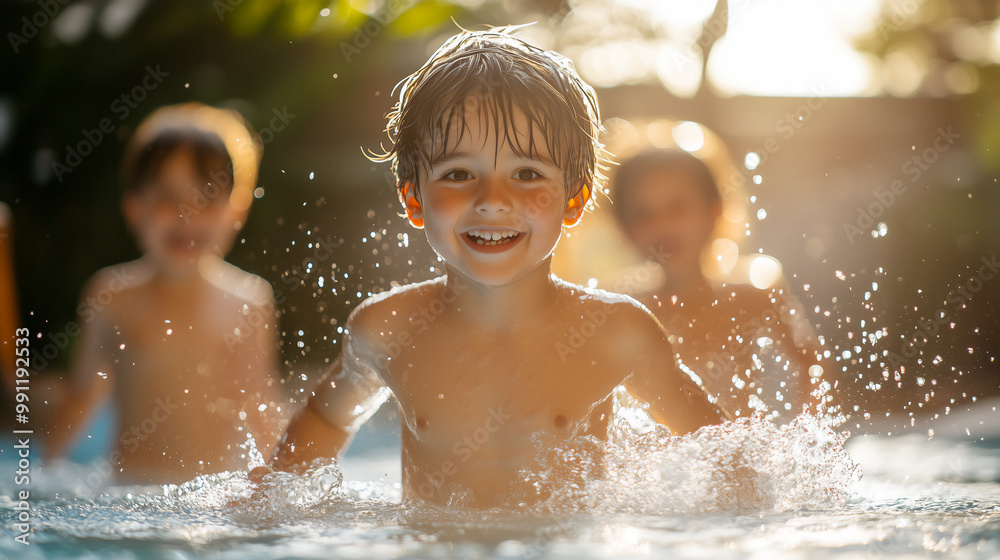 Obraz premium Children playing in the water.
