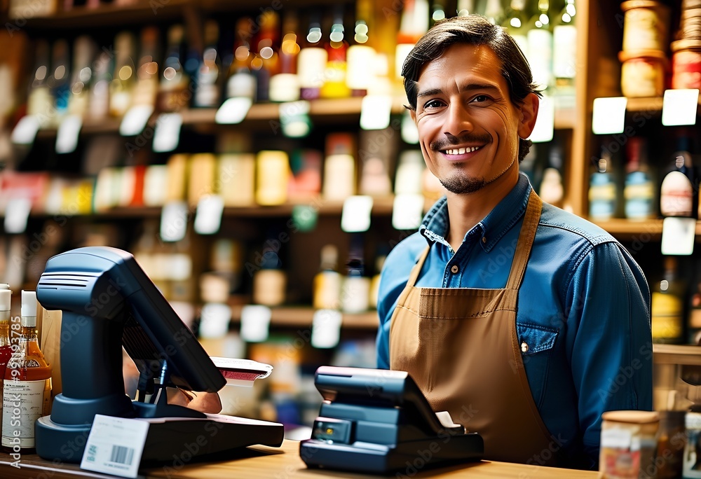 Fototapeta premium shop assistant