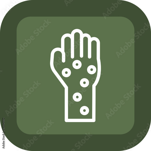 Hand Rash Vector Icon Design