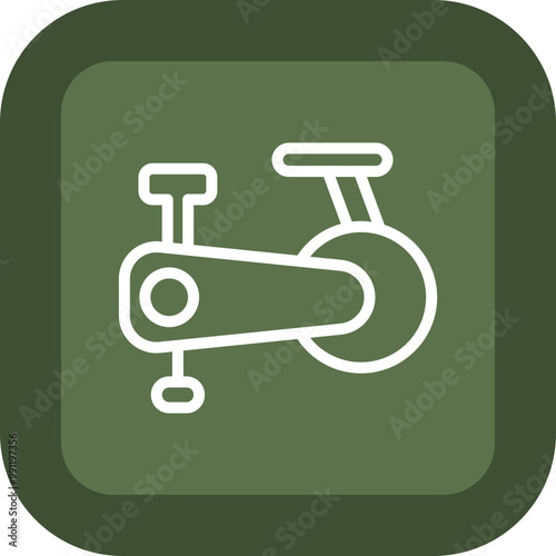 Exercise Bike Vector Icon Design