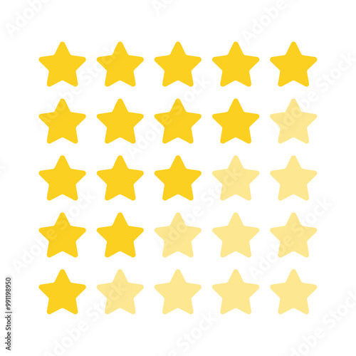 Ranking stars set. Review stars. Customer reviews about product. Vector