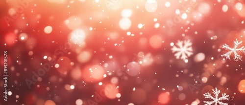 A festive background with snowflakes and bokeh lights, evoking a winter wonderland atmosphere.