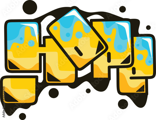 hope word graffiti text sticker illustration