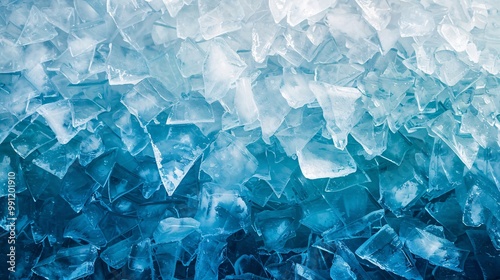 Geometric blue ice texture background