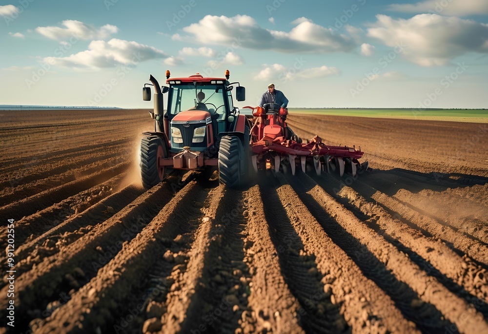 Fototapeta premium tractor driver