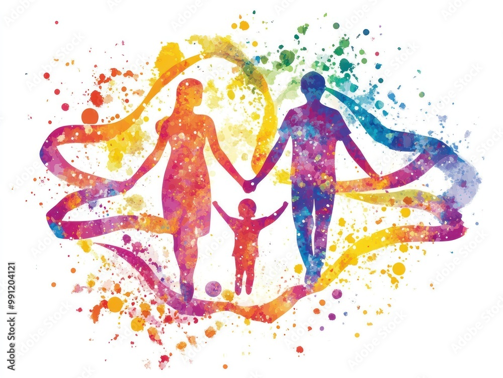 Family constellations illustration. AI generated Family constellations illustration. AI generated