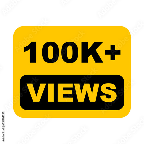 100K views on transparent background