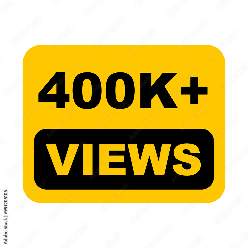 400K views on transparent background 400K views on transparent background