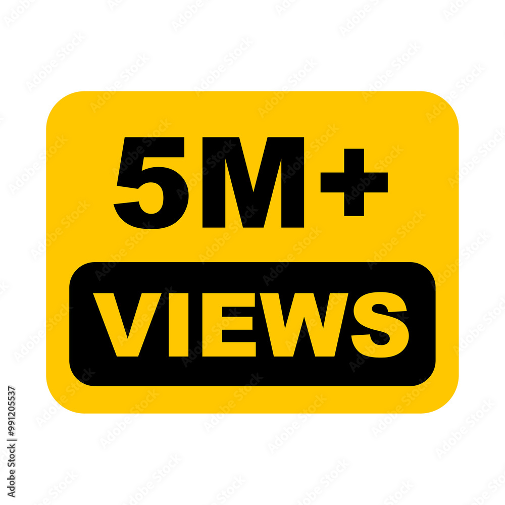 5M views, 5 million views on transparent background 5M views, 5 million views on transparent background