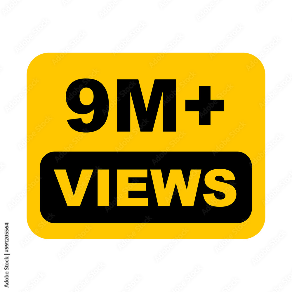 9M views, 9 million views on transparent background 9M views, 9 million views on transparent background