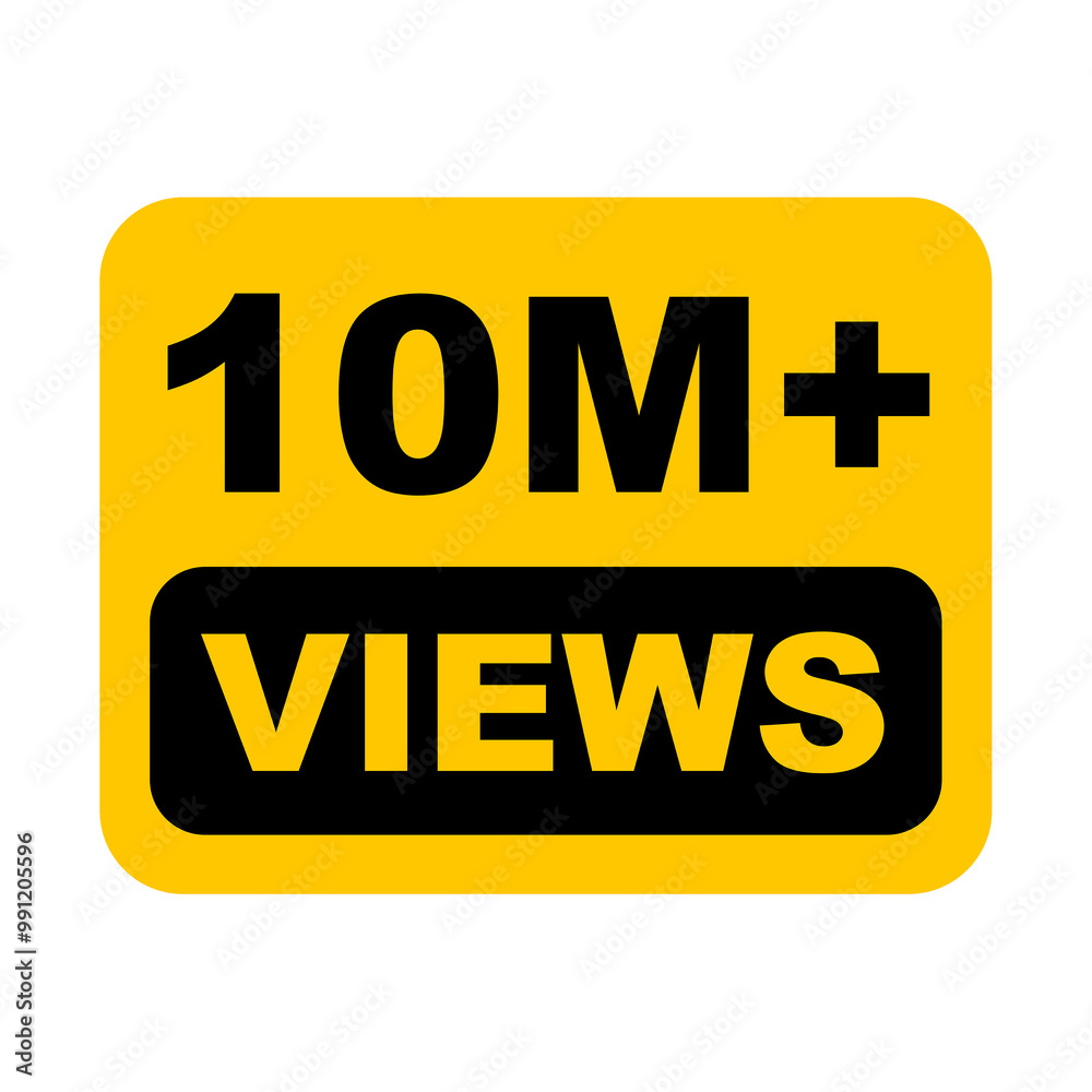 10M views, 10 million views on transparent background 10M views, 10 million views on transparent background