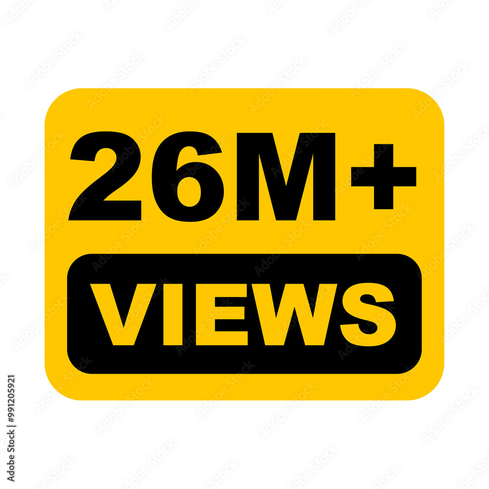 26M views, 26 million views on transparent background 26M views, 26 million views on transparent background