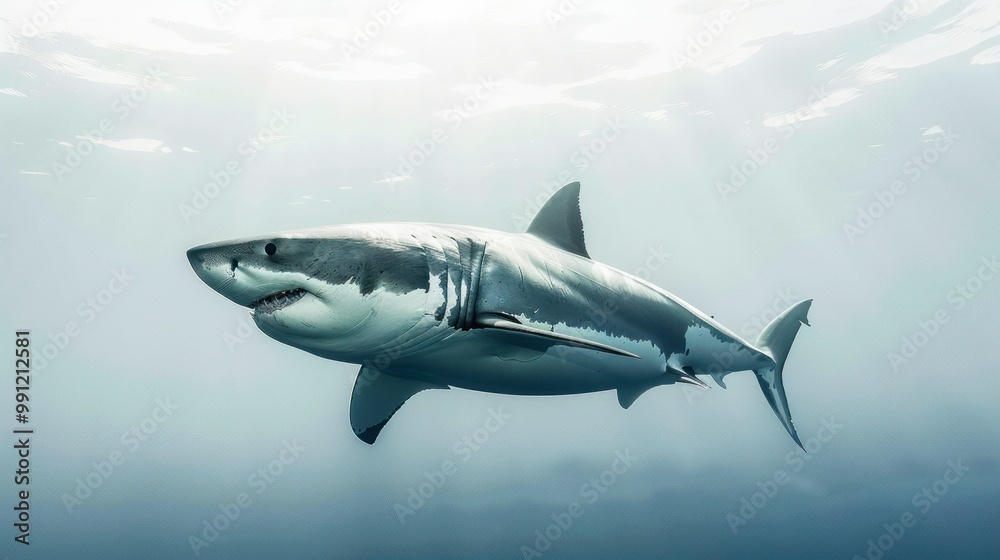 Obraz premium Great White Shark Underwater
