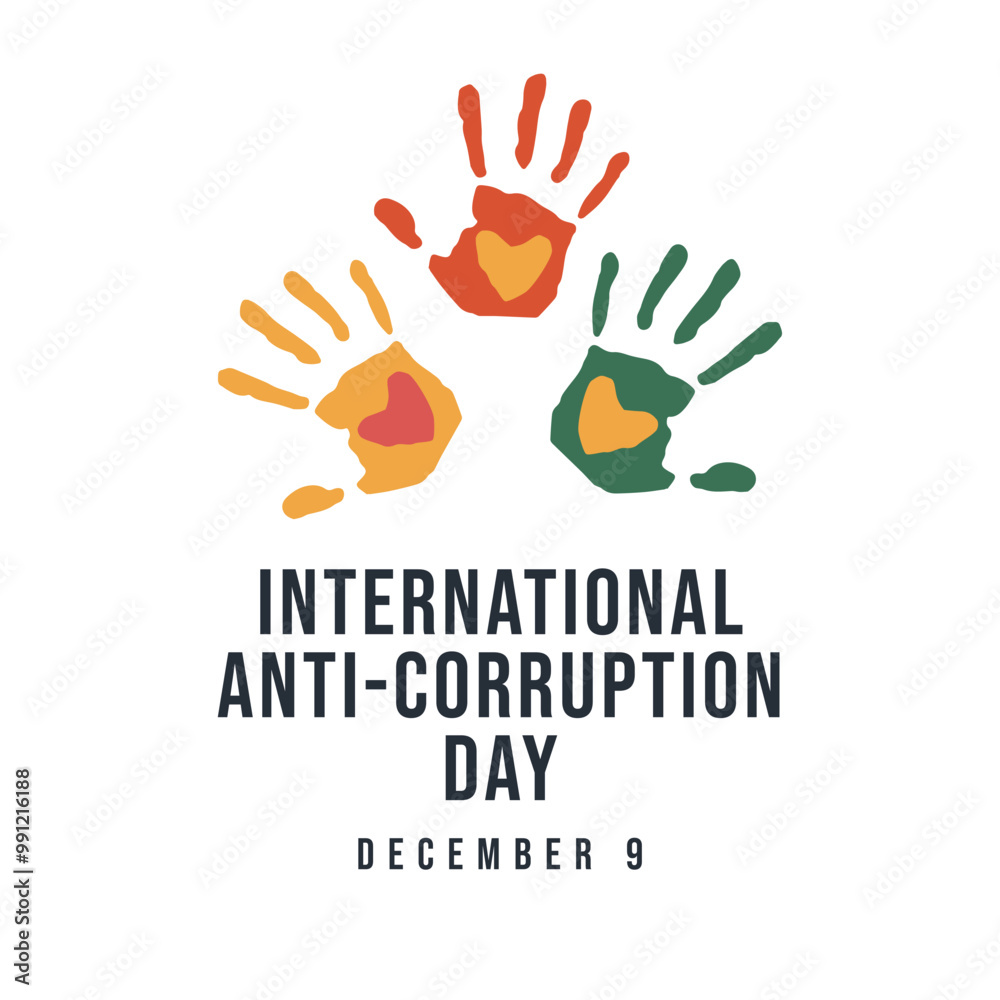 Fototapeta premium International Anti-Corruption Day vector design template good for celebration usage. International Anti-Corruption Day design. flat design. eps 10.