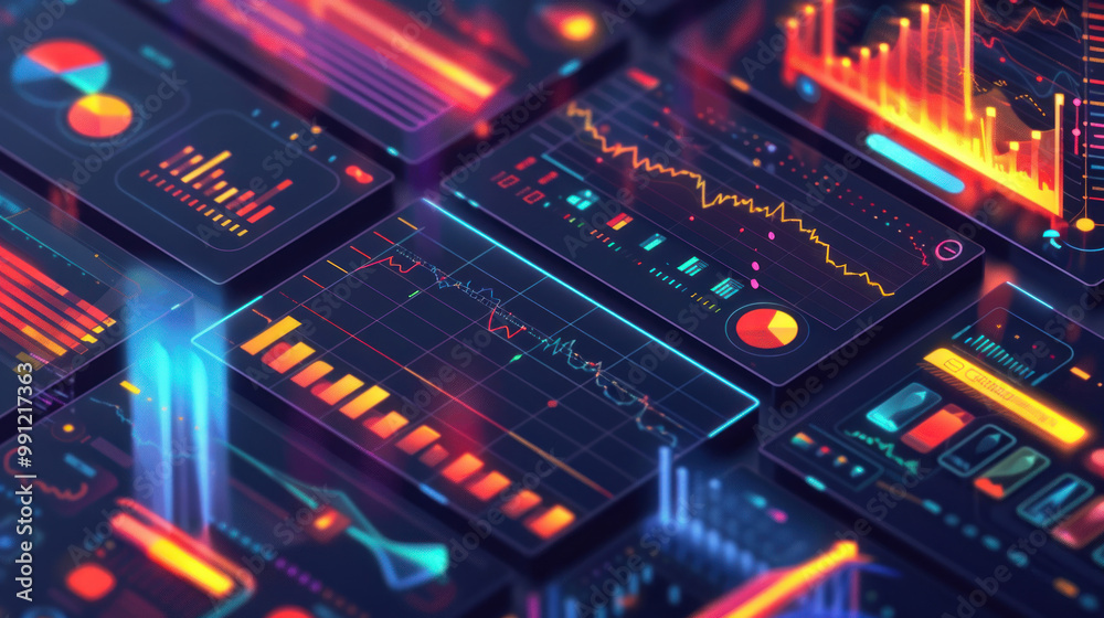 A digital platform tracking the performance of different investment funds, showing growth over time in various sectors. A digital platform tracking the performance of different investment funds, showing growth over time in various sectors.