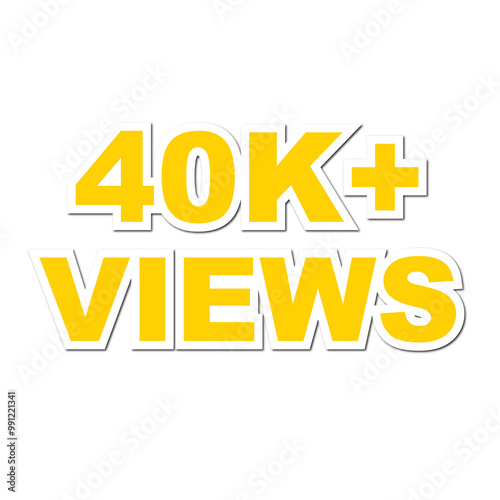 40K views on transparent background photo