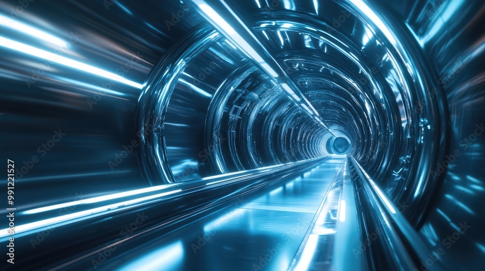 Futuristic Sci fi Imagery Featuring Metallic Pathways in a Spacecraft Environment Futuristic Sci fi Imagery Featuring Metallic Pathways in a Spacecraft Environment