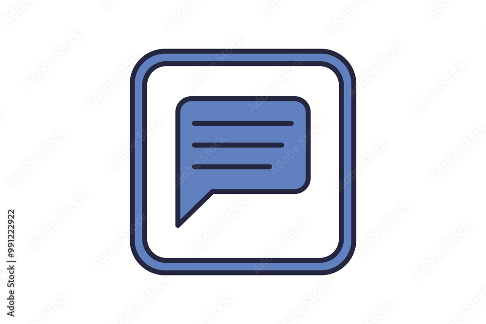 Social media icon. Related to interaction. suitable for web site, app, user interfaces. flat line icon style Social media icon. Related to interaction. suitable for web site, app, user interfaces. flat line icon style