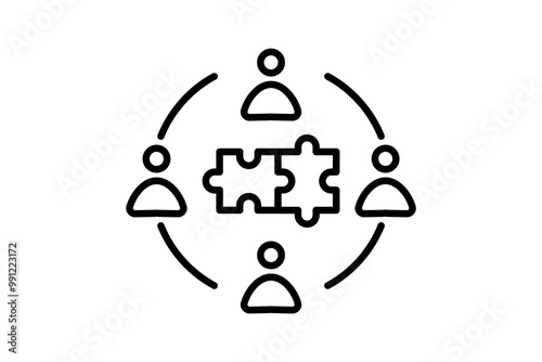 Collaboration icon. Related to interaction. suitable for web site, app, user interfaces. Line icon style