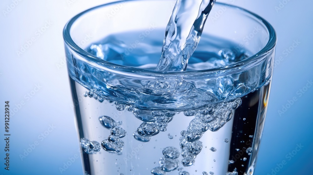 Tap water quality assessment displaying elevated levels of total dissolved solids TDS in a glass of clean water Tap water quality assessment displaying elevated levels of total dissolved solids TDS in a glass of clean water