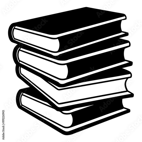 stacked books vector illustration