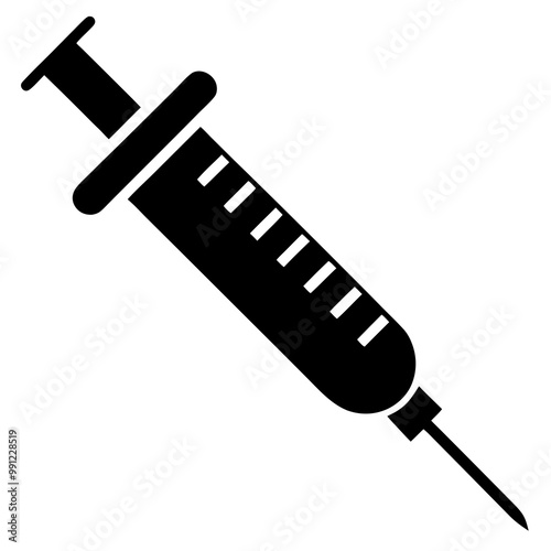 injection icon silhouette vector style 