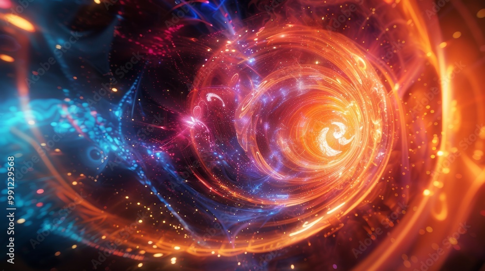 Mesmerizing Cosmic Vortex of Glowing Plasma and Stellar Energy Mesmerizing Cosmic Vortex of Glowing Plasma and Stellar Energy