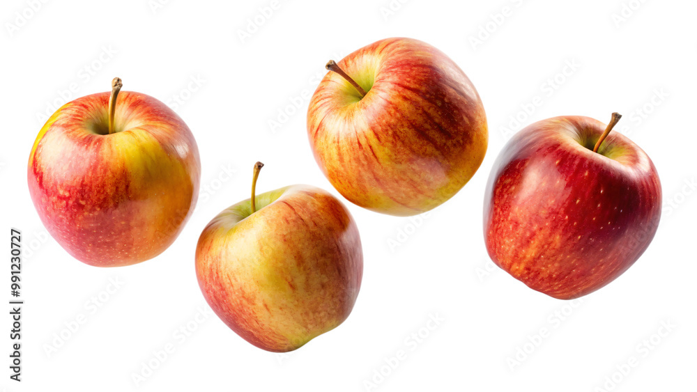 Red, ripe, and juicy apples isolated on white background Red, ripe, and juicy apples isolated on white background