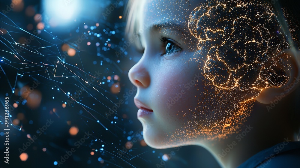 Woman's Face with Stars and Cosmic Dust Woman's Face with Stars and Cosmic Dust