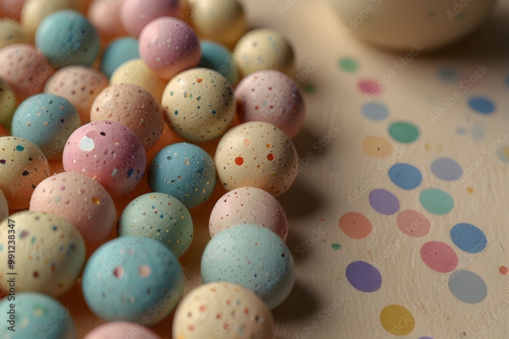Pastel polka dots (soft pastel dots on a cream background for a playful look) Pastel polka dots (soft pastel dots on a cream background for a playful look)
