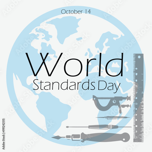 World Standards Day 14 October Vector Illustrator Design