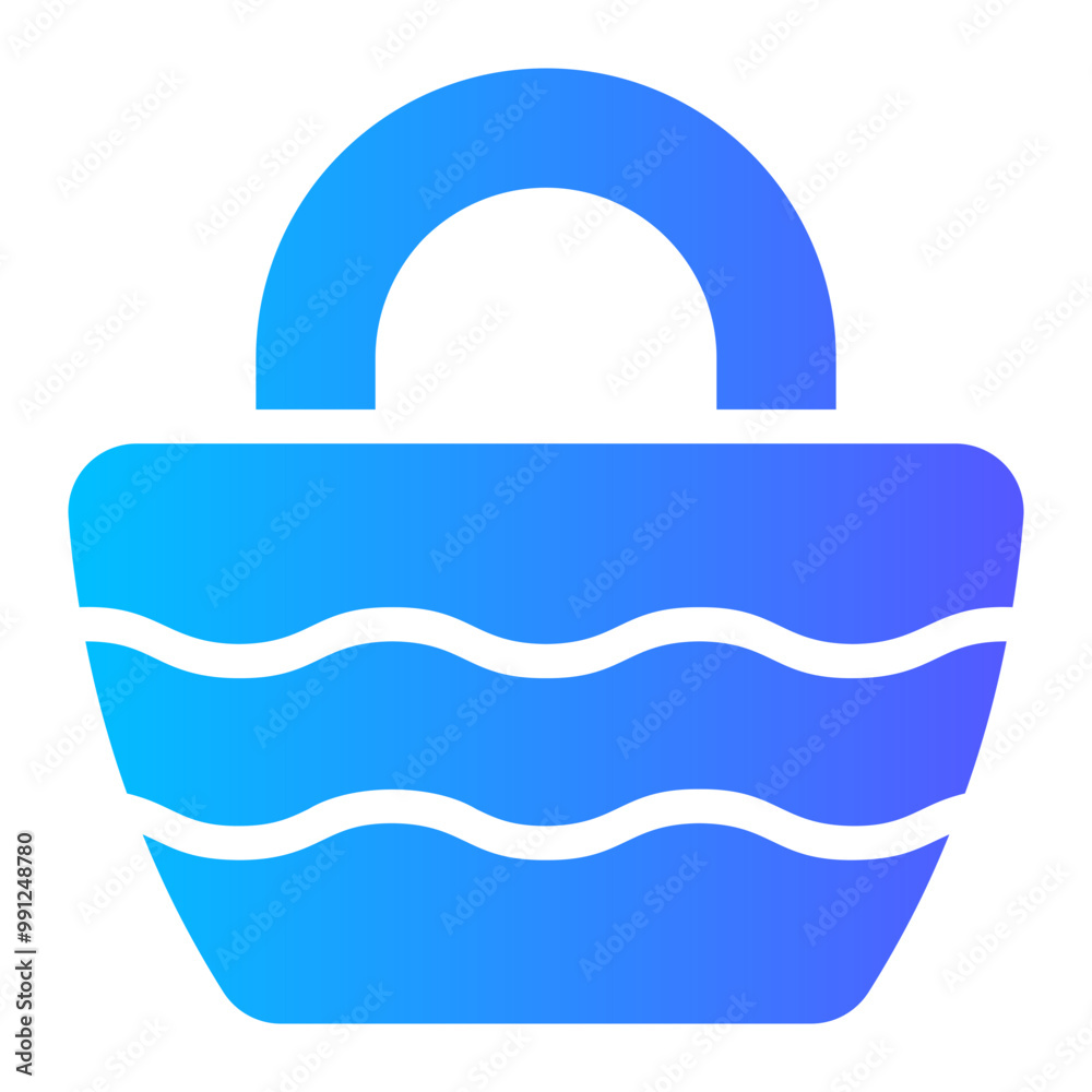 beach bag gradient icon
