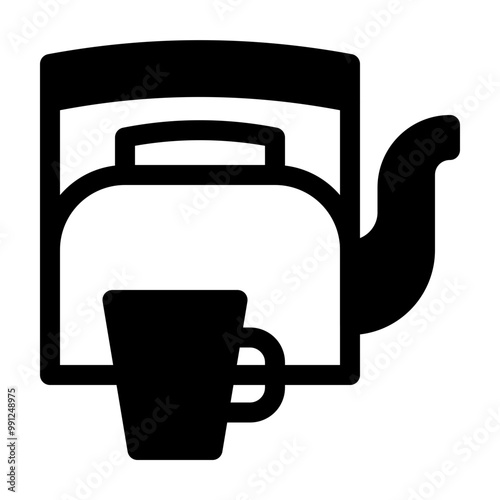 Teapot Tea Kettle Solid Icon