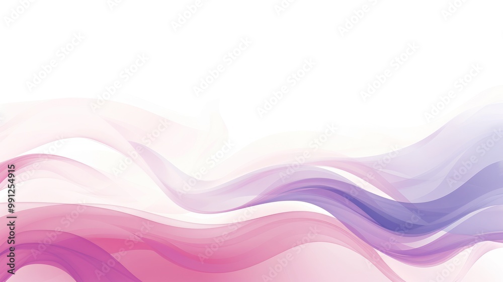 Abstract Purple and Pink Waves on White Background Abstract Purple and Pink Waves on White Background